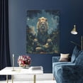 thumbnail image 5 of Xecao Starry Sky Meditating Lion for Ready-to-Hang Canvas Art 12x16 Inches - Waterproof HD Print Solid Wood Frame for Gifting,Vertical, 5 of 8