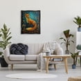 thumbnail image 3 of Stupell Industries Patterned Forest Fox Animals & Insects Painting Black Floater Framed Art Print Wall Art, 25 x 31, 3 of 10