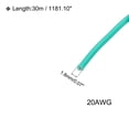 thumbnail image 2 of Uxcell Silicone Wire 20 AWG Stranded Green Spool 30m Electrical Tinned Copper Wire for Car Model, 2 of 6