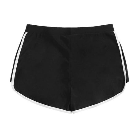 eczipvz Womens Swim Shorts Women s High Cut Swimwear Black Beach Bikini Panty High Waisted Thong Bikini Bottoms Black S
