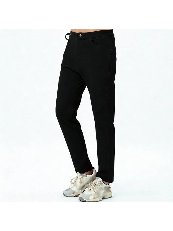 Men's Casual Pants - Tapered Slim Fit Stretch Chinos Tech Travel Pants with Pocket