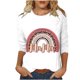 thumbnail image 1 of Elegante blusa de manga tres cuartos con cuello redondo retro para mujer con estampado de Pascua y manga tres cuartos OAVQHLG3B Store  lin121212, 1 of 4