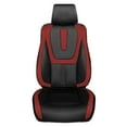 thumbnail image 7 of FH Group Universal Deluxe Faux Leather Car Seat Covers with Modern Pattern Fit for Cars, Trucks, SUVs or Van – Burgundy Front Seats, 7 of 7