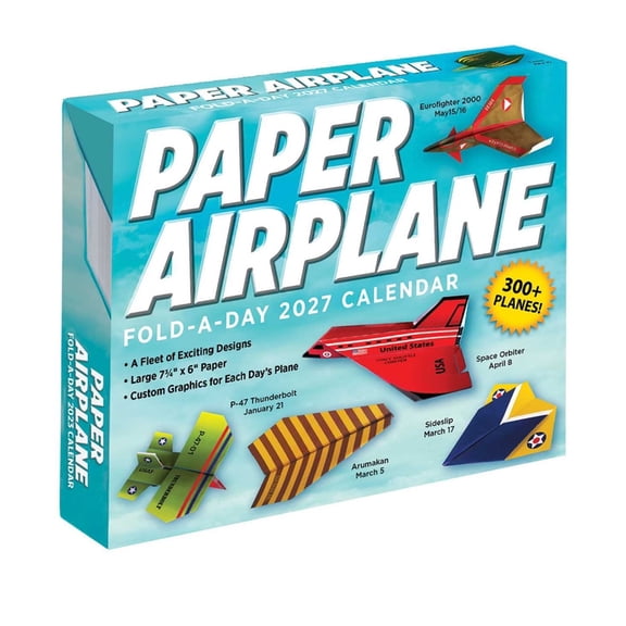 Paper Airplane 2027 Fold-A-Day Calendar, (Paperback)