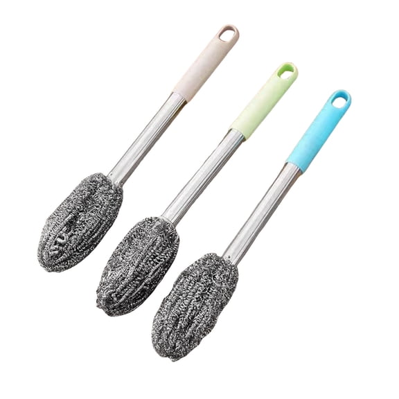Steel Bottle Brush Long Handle Steel Wool Bristles For Water Bottles Containers Vases And Glass Bottles Gentle Yet Tough Extended Reach For Deep Cleaning