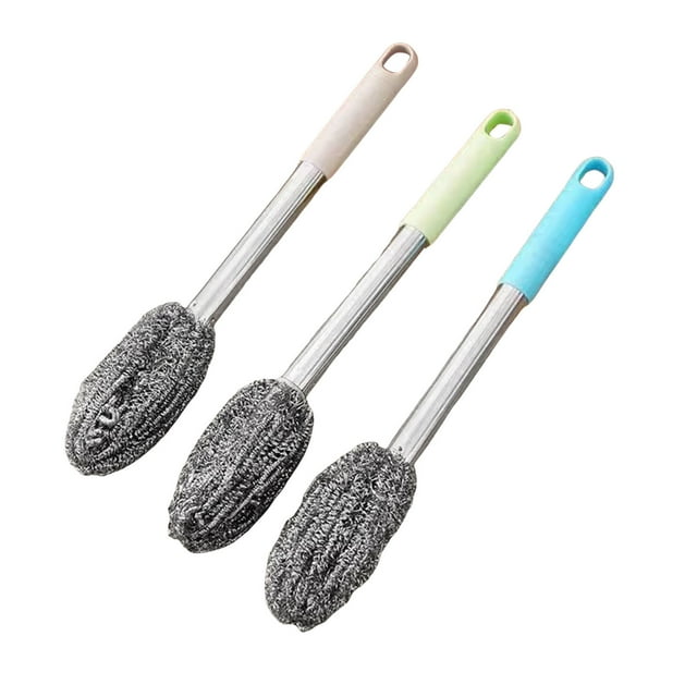 Product Cleaning Brush Long Handle Wool Bottle Cleaner for Kitchen Bottles and Glass Containers – Durable Bottle Brush Versatile Long-Handled Scrubber for Water Bottles Vases and Glassware