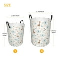 thumbnail image 3 of Picia Elephants And Giraffes Pattern Large Laundry Basket, Waterproof, Freestanding Laundry Hamper, Collapsible Tall Clothes Hamper with Extended Handles-Small, 3 of 6
