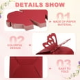 thumbnail image 3 of Uxcell Favor Boxes, Candy Party Butterfly Gift Boxes for Wedding Mother's Day Easter Anniversary Christmas Graduation Fantasy Red, 3 of 6