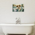 thumbnail image 4 of ZHONGYUTONG Bathroom Decor Cute Dog with Bath Towel Wall Art Funny Animal in Bathtub Farmhouse Picture Puppy Canvas Prints for Washroom Restroom (12.00" x 18.00"), 4 of 6