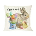thumbnail image 2 of Easter Savings! Boovnll Easter Pillow Covers 18x18", Cute Easter Bunny Printing Easter Pillow Covers for Home, Bedroom, Living Room, Couch, Sofa, Party Decor, Easter Decorations, 2 of 6
