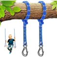 thumbnail image 1 of 2 Pack Swing Hooks, Adjustable Rope Length 150cm, Suitable for Wooden Beams with Carabiner, Swing Hooks for Hammock and Yoga Chair, Maximum Load 200kg, 1 of 4
