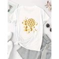 thumbnail image 2 of Women's Fashionable 2025 Fireworks Graphic Tee - Casual Round Neck Short Sleeve, Comfortable Polyester Blend Summer Top, Machine Washable, Everyday Tshirt | Celebratory Design | Yearround Comfort, 2 of 6