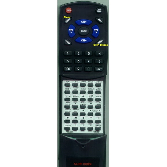 Replacement Remote for TOSHIBA P000438630, RTP000438630, SER0176, DR4SC, DKR4SU, DKR4, DR4, DR4SU