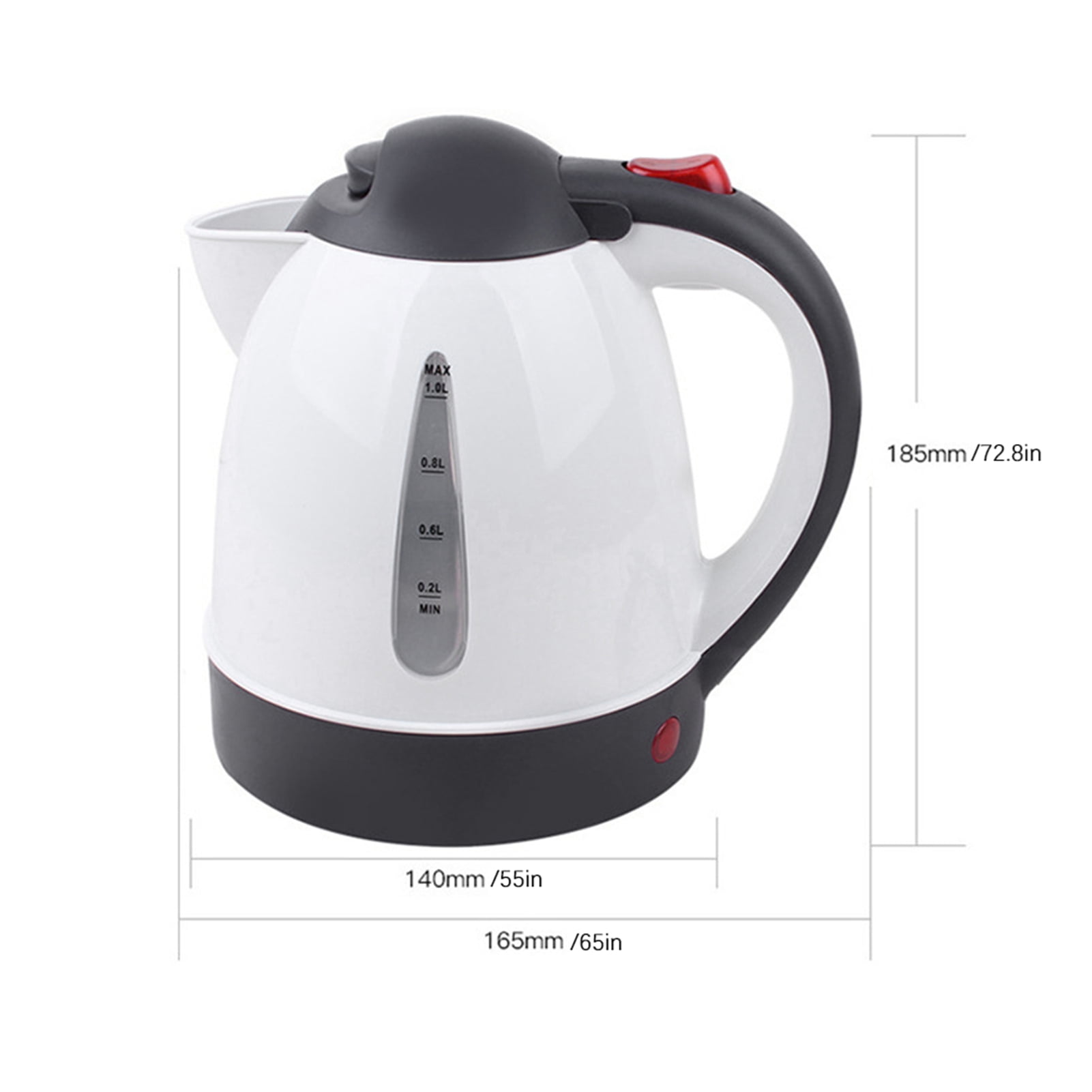 Car 1000mL Car Electric Kettle 12V 150W Portable Cigarette Lighter Kettle For Trip Travel White