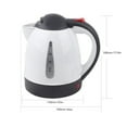 thumbnail image 7 of Car 1000mL Car Electric Kettle 12V 150W Portable Cigarette Lighter Kettle For Trip Travel White, 7 of 7