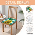 thumbnail image 2 of Hello Summer Pineapple Seat Covers for Dining Room Chairs Set Of 4,Stretch Printed Washable Chair Seat Cover with Elastic Ties and Button,Removable Waterproof Couch Cushion Covers, 2 of 6