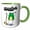 Green/White, variant on 3drose, Cute Funny Green Frog Playing Croquet Sports Pun, 11oz Mug