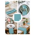 thumbnail image 4 of Cloth Napkins Set of 8 - 20x20 Inches, Teal Striped Washable Reusable Table Napkins, Simple Art Vertical Stripe Farmhouse Soft & Absortbent Dining Napkin for Party Wedding Hotel Restaurant, 4 of 8