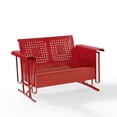thumbnail image 2 of Crosley Furniture Bates Metal Gliding Patio Loveseat in Bright Red, 2 of 3