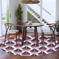 thumbnail image 3 of Round Rugs 6Ft, Navy Blue Red Boat Round Area Rug Washable Indoor Throw Carpet, Nautical Anchor Rudder Coastal Soft Non Slip Circle Rug for Office Cabinet Home Decor Aesthetic, 3 of 8