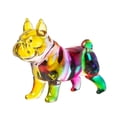 thumbnail image 2 of Estatua de bulldog francés, escultura de perro, centro de mesa, estatua de animal, figuras de escritorio vistoso, 2 of 9