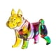 thumbnail image 2 of Escultura de perro bulldog francés multicolor para centros de mesa, manualidades y escritorio. vistoso, 2 of 9