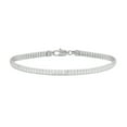 thumbnail image 4 of 4mm Solid .925 Sterling Silver Flat Omega Chain Necklace + Bracelet Set, 4 of 7