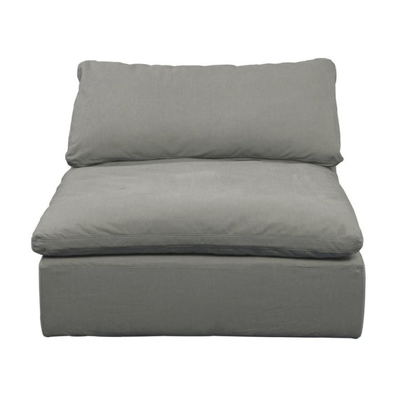 The Hamptons Collection 3-Pieces Gray Fabric Cloud Puff Sofa Sectional Modular Chair Square