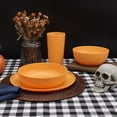 thumbnail image 6 of Mainstays 10.5 inch Round Plastic Etched Halloween Pumpkin Plate, Orange, 6 of 6