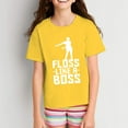 thumbnail image 4 of Floss Like A Boss - Back Pack Kid Flossin Dance Funny Emote Youth T Shirt - Medium - Daisy, 4 of 6