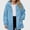Blue, variant on Girls Hooded Jacket (5-15 Years) Fleece-lined Warm Casual Coat Polyester White Size 5T