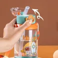 thumbnail image 2 of Taza Sippy de agua para niños, vasos de alimentación de bebé de dibujos animados creativos con pajitas, botellas de agua a prueba de fugas, tazas portátiles para niños al aire libre, 2 of 6