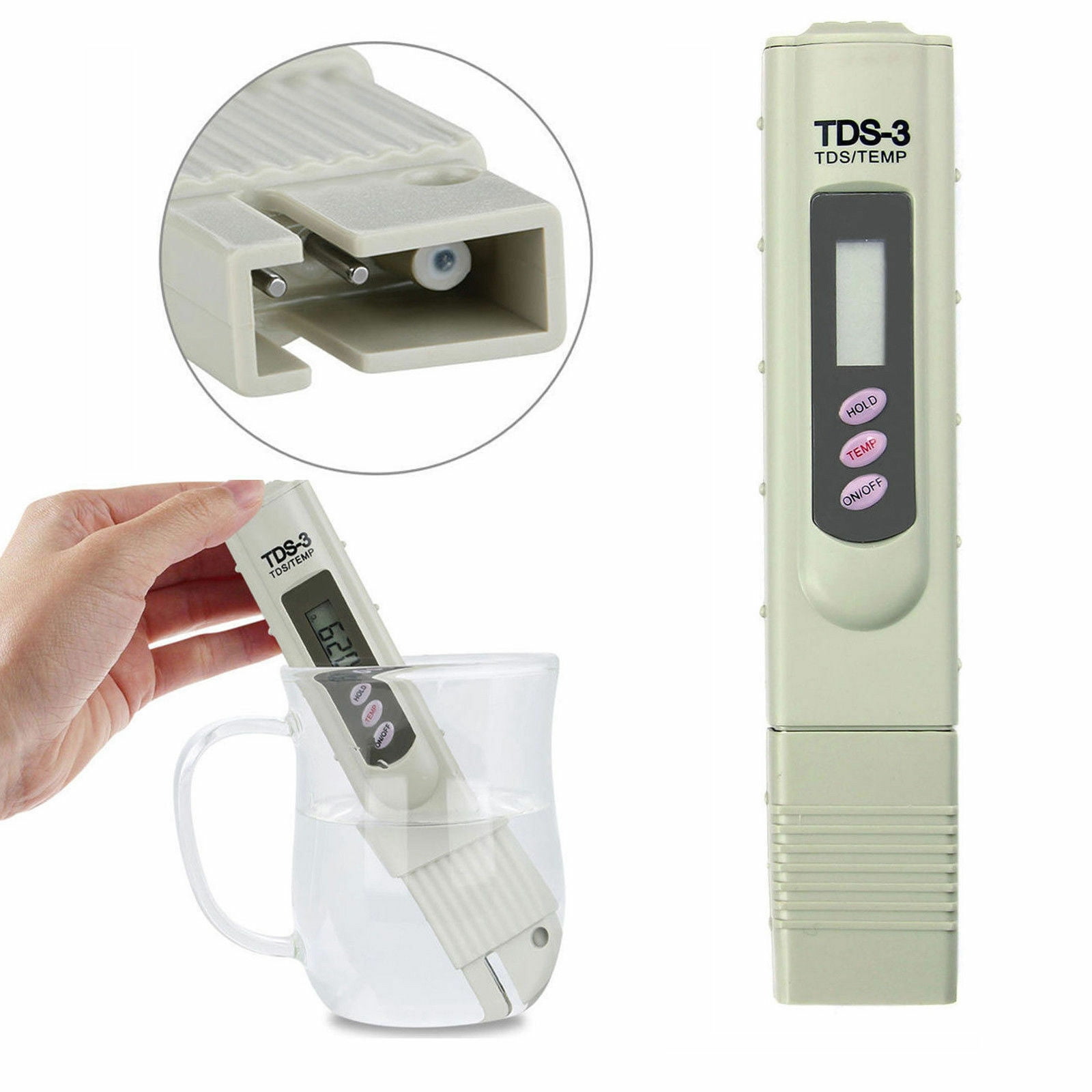 LCD Digital TDS-3 Meter Filter Pen Temp PPM Tester Stick Water Purity Testerc Pp 