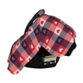 thumbnail image 3 of Naloa Heart Plaid Baby Car Seat Cover, Breathable Baby Carrier Cover, Multiuse Baby Carrier Cover & Nursing Breastfeeding Cover, 3 of 5
