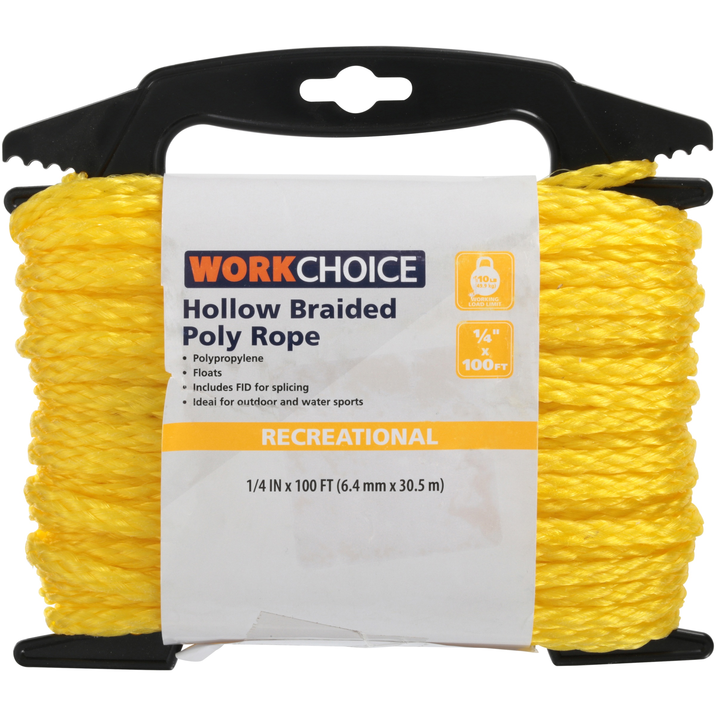 1/4" x 100' Poly Hollow Braided Rope