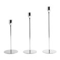 thumbnail image 1 of Candelabro de aleación antideslizante candelero decoración candelabro para fiesta pub, plateado, 24 + 29 + 34cm conjunto Advancent HA003037-04, 1 of 6