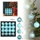 thumbnail image 1 of Set Navideño Colgante Navideño Pintado Con Efecto Rayado Vintage Colgante Con Adorno Navideño Decoración Para Árbol De Navidad Y Fiestas Navideñas (16 Colgantes), 1 of 7