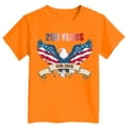 thumbnail image 4 of CAICJ98 250 Years 1776 2026 250th Birthday 4th of July American Flag Boys Girls Tshirt (Orange,2-3 Years), 4 of 4