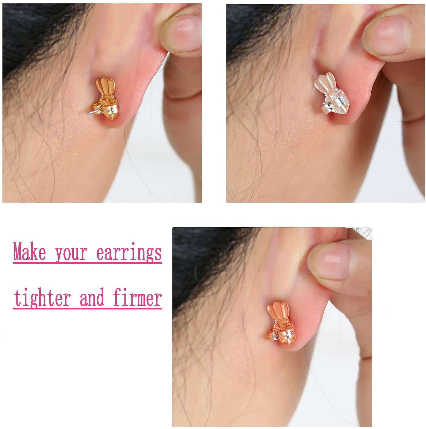 Anchora Original Magic Earring Backs for Droopy Ears | Earring Lifters for Heavy Earring | Earing Lifter Backs Bax | Earlobe Secure Clear Miracle