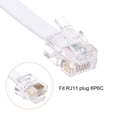 thumbnail image 5 of Unique Bargains Phone Extension Cord 3.28FT Telephone Cable Phone Line Cord RJ11 6P6C Plugs White 1pcs, 5 of 5