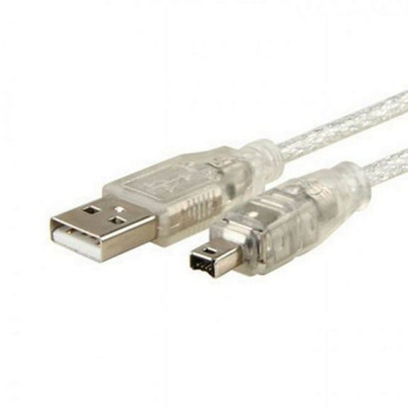 Chenyang CY USB Male to Firewire IEEE 1394 4 Pin Male iLink Adapter Cord Cable for DCR-TRV75E DV Cable