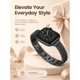 thumbnail image 5 of Wearlizer Slim Stainless Steel Watch Band Compatible with Apple Watch Bands 38/40/41/42/44/45/46/49mm Women Thin Link Bracelet Adjustable Strap for Series 11/10/9/8/7/6/5/4/3/SE/Ultra, 5 of 6