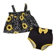 thumbnail image 2 of Conjunto de trajes de verano para niños, Tops y pantalones cortos sin mangas, conjunto de ropa de verano para niñas, trajes de vacaciones en el 3 a 6 meses, 2 of 9