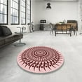 thumbnail image 4 of Ahgly Company Machine Washable Indoor Square Transitional Light Red Pink Area Rugs, 7' Square, 4 of 7