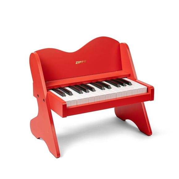 ZIPPY Clavier Piano pour Enfants, Piano Numérique 25 Touches pour Enfants, Volume Réglable, Mini Instrument Éducatif Musical Jouet, Jouet en Bois pour Tout-Petits Filles Garçons