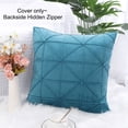 thumbnail image 3 of PiccoCasa 1 Pcs Velvet Throw Pillow Cover Cushion Cases Teal Blue 16"x16", 3 of 8