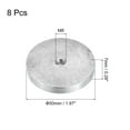 thumbnail image 2 of Unique Bargains M8 Thread 50mm Diameter Round Shape Aluminum Disc Hardware 8pack Aluminum Circle Disc Glass Top Adapter for Glass Table, 2 of 5