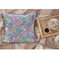 thumbnail image 2 of Floral Fluffy Throw Pillow Cushion Cover, Colorful Pastel Pattern with Flowers and Vintage Curls Ornate Style Gerbera Daisies, Decorative Square Pillow Case, 40" x 40", Multicolor, by Ambesonne, 2 of 5