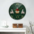 thumbnail image 2 of Yayeee Wall Clock Battery Operated 9.5" Silent Quartz Non-Ticking for Living Room Decor, Christmas Santa Hats, 2 of 8