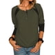 thumbnail image 1 of Mujeres Henley Camisas Casual V Cuello Blusa Manga Larga Pullover Túnica Tops, 1 of 5